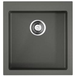 Мойка кухонная Omoikiri Bosen 47-PL, 47х50 см, врезная, из искусственного гранита (Tetogranit), прямоугольная, цвет платина, без отверстия под смеситель, без крыла, слив-перелив, врезная в столещницу, для кухни