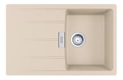 Мойка кухонная Franke CENTRO CNG 611/211-78, 78х50 см, врезная, искусственный гранит (Fragranite+), прямоугольная, цвет бежевый, без отверстия под смеситель, с крылом, оборачиваемая