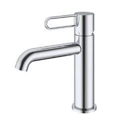 Смеситель для раковины/умывальника Splenka S03.10 однорычажный, неповоротный, фиксированный излив, длина 134 мм, высота 95 мм, латунь, цвет хром