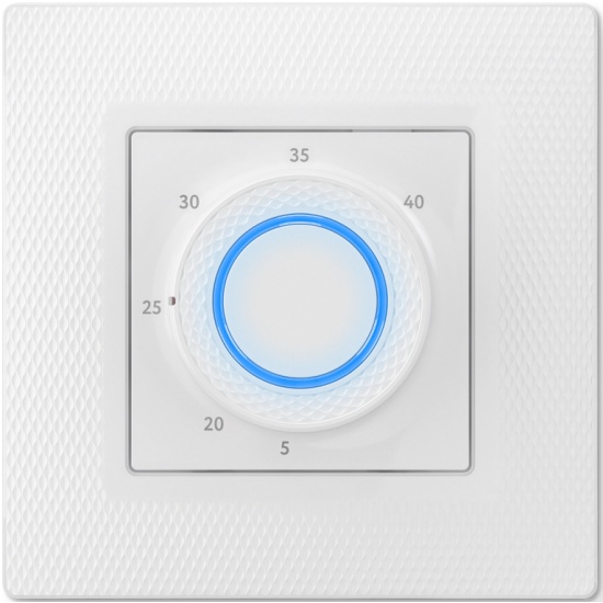 Терморегулятор электронный Теплолюкс LumiSmart 25 16 А (3,6 кВт), цвет белый, дисковое управление, для теплого пола 100035924400