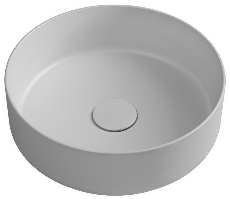 Раковина ISVEA Infinity 10NF65036SV-2L 36х12х36 накладная, круглая, керамическая/фарфоровая, цвет белый матовый, без отверстия под смеситель, без слива-перелива