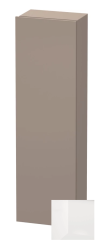 Пенал Duravit DuraStyle, 40x24x140 см, подвесной, (правый), с дверцей, с полкой, со стеклянными полками, цвет: белый глянец/базальт, в ванную комнату