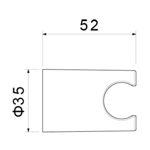 Держатель для душевой лейки Aquatek AQ2404MB фиксированный, матовый черный, ABS пластик