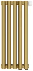 Радиатор отопления Сунержа Эстет-11 EU50 500х225 5 секций, цвет матовое золото, нижнее подключение, нержавеющая сталь, трубчатый