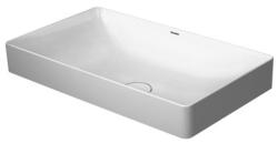 Раковина DURAVIT DuraSquare WonderGliss 60х47х14,5 см, подвесная, прямоугольная, санфарфор, цвет белый, без отверстия под смеситель, антигрязевое покрытие, без перелива