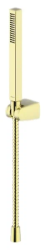 Душевой гарнитур Bravat Iceberg, комплект: ручной душ/душевой шланг/держатель ручного душа, цвет: золото, настенный