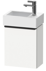 Тумба под раковину Duravit D-Neo, 36,4х22,2х44 см, подвесная, с распашной дверцей, ДСП, цвет: белый матовый, шкафчик навесной, прямоугольная, правая, в ванную комнату