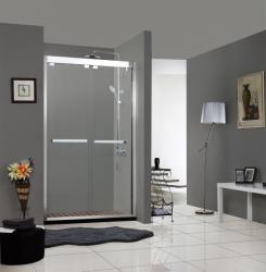 Душевая дверь Bravat Stream, 120х200 см, прозрачное стекло/профиль хром, в нишу, универсальная модификация, прозрачное закаленное стекло, раздвижная, профиль хром