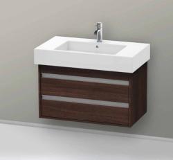 Тумба под раковину для консоли/столешницы Duravit Ketho 80х49,6х55 см, подвесная, ДСП, цвет: каштан темный, 2 выдвижных ящика, прямоугольная