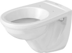 Унитаз Duravit D-Code  36х55,5 см, подвесной, цвет белый, санфарфор, овальный, горизонтальный (прямой) выпуск, под скрытый бачок/инсталляцию, ободковый, без сиденья, для туалета/ванной комнаты