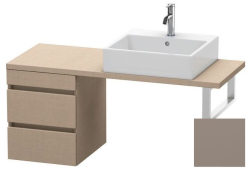 Тумба/шкафчик для консоли/столешницы Duravit DuraStyle под раковину 40х47,8х51,2 см, подвесная, ДСП, цвет: лен/базальт, 2 выдвижных ящика, прямоугольная