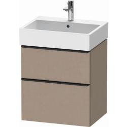 Тумба под раковину Duravit D-Neo, 58,4х44,2х62,5 см, подвесная, 2 выдвижных ящика, ДСП, цвет: лен, шкафчик навесной, прямоугольная, правая/левая, в ванную комнату