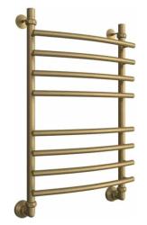 Полотенцесушитель Двин R primo 80/50, водяной (1"-3/4"-1/2" К3  золотой матовый), универсальное подключение, нержавеющая сталь, настенный, форма лесенка, цвет золотой матовый, к отоплению и ГВС, для отопления, обогрева в ванной