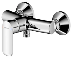 Смеситель для душа Bravat Louise, настенный, однорычажный, без излива, керамический, латунь, цвет хром, без душевого гарнитура