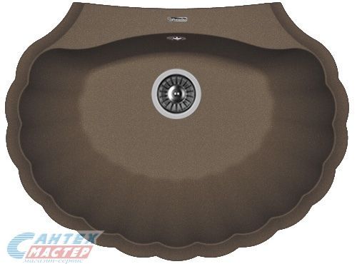 Мойка Florentina Гребешок, 69.5х52.5х21.7 см, врезная, из искусственного камня, цвет мокко, без отверстия под смеситель, слив-перелив, для кухни Мойка Florentina Гребешок, 69.5х52.5х21.7 см, врезная, из искусственного камня, цвет мокко, без отверстия под смеситель, слив-перелив, для кухни