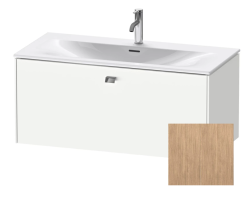 Тумба под раковину для консоли/столешницы Duravit Brioso 102х55х44,2 см, подвесная, ДСП, цвет: дуб европейский/хром, 1 выдвижной ящик, прямоугольная