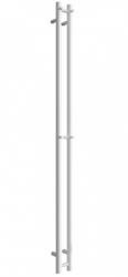 Полотенцесушитель Двин X-2 neo 120/8 (электрический, 1"-1/2", К, диммер, белый), без полки, электрический, нижнее правое/нижнее левое подключение, из нержавеющей стали, форма I-образная, настенный, цвет белый