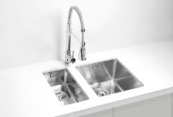 Мойка кухонная ALVEUS KOMBINO 20 SAT-90  38х44х19,5 см, слив 90, врезная под столешницу, нержавеющая сталь, прямоугольная, цвет нержавеющая сталь (SAT), без отверстия под смеситель