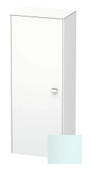 Пенал Duravit Brioso L, 52x36x133 см, подвесной, (левый), с дверцей, с полкой, со стеклянными полками, цвет: светло-голубой/хром, в ванную комнату