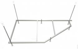 Каркас для ванны Акватек ECO-friendly Фиджи 170х110 см, (шпильки) металлический, сборный, цвет хром, шесть опор, асимметричный, правый/левый правосторонний/левосторонний, универсальный для ванны