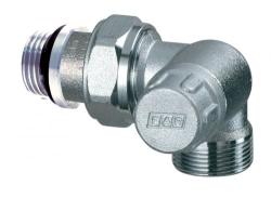 Клапан запорный Far трехосевой 1/2" M24x19 нр с уплотнением EPDM правый хром FV 1136 C12