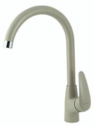 Смеситель для кухни/мойки Lemark LINARA, однорычажный, поворотный, керамический картридж, высокий излив, длина излива 226 мм, латунь, цвет грей