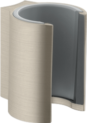 Держатель для душевой лейки Axor Starck, настенный, металлический, фиксированный, для душа/ванной/душевой кабины, цвет шлифованный никель, на стенку