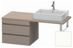 Тумба/шкафчик для консоли/столешницы Duravit DuraStyle под раковину 60х47,8х51,2 см, подвесная, ДСП, цвет: базальт/белый матовый, 2 выдвижных ящика, прямоугольная
