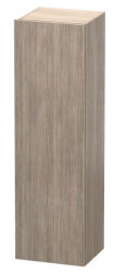 Пенал Duravit DuraStyle, 40x36x140 см, подвесной, (правый), с дверцей, с полкой, со стеклянными полками, цвет: сосна серебристая/белый матовый, в ванную комнату