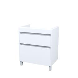 Тумба под раковину IDDIS Zodiac Х, 677х444х795 мм, напольная, 2 выдвижных ящика, ЛДСП, цвет белый, система плавного закрывания, прямоугольная, универсальная, в ванную комнату ZDX70WFi95