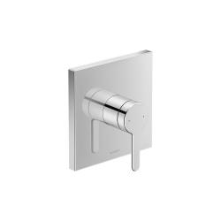 Смеситель для душа Duravit C.1, однорычажный, скрытого монтажа, 15х15 см, керамический, 1 функция, настенный/встраиваемый, без излива, без шланга/лейки, квадратный, латунь, цвет хром, лицевая часть, для душа/ванной