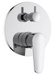 Смеситель для ванны/душа Voda Waterfall встраиваемый, настенный, однорычажный, без излива, на 2 потребителя, полимерный сплав, цвет хром WF83-2