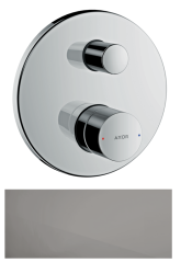 Смеситель для ванны Axor Uno однорычажный, с рукояткой zero, скрытого монтажа, настенный/встраиваемый, круглый, латунный, без излива, керамический, цвет полированный черный хром, без душевого шланга/лейки, защитная комбинация EN1717