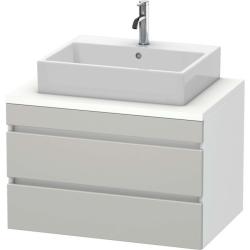 Тумба под раковину для консоли/столешницы Duravit DuraStyle 80х54,8х51,2 см, подвесная, ДСП, цвет: бетонно-серый/белый матовый, 2 выдвижных ящика, прямоугольная