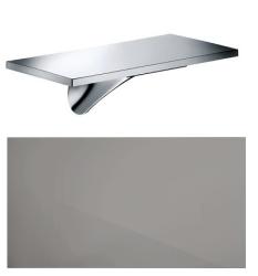 Излив для ванны Axor Massaud, без переключателя на душ, настенный, неповоротный, латунь, цвет: полированный черный хром, прямоугольный/каскадный, длина излива 17 см, встраиваемый/встроенный, для смесителя/ванны/ванной/душевой, без смесителя