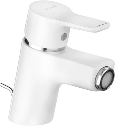 Смеситель для биде KLUDI PURE&EASY, для унитаза/биде, однорычажный, неповоротный, длина 110 мм, латунь, цвет белый/хром