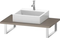 Столешница Duravit Brioso, для консоли, консольное полотно, 80х55х3 см, ДСП, прямоугольная, тонкая, цвет: лен,  для одной раковины/умывальника/рукомойника, 1 вырез под раковину, установка по центру