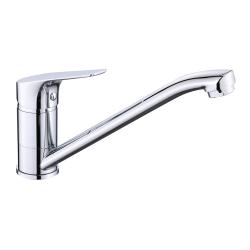 Смеситель для кухни/мойки VIEIR, однорычажный, поворотный, керамический, длина излива 208 мм, латунь, цвет хром