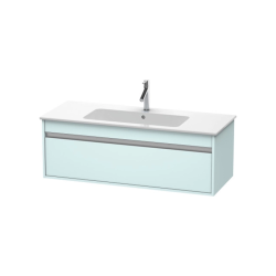 Тумба под раковину для консоли/столешницы Duravit Ketho 120х55х42,6 см, подвесная, ДСП, цвет: светло-голубой, 1 выдвижной ящик, для встраиваемой сверху раковины, прямоугольная