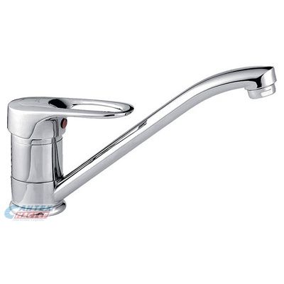 Смеситель для кухни/мойки Ledeme H28 однорычажный, керамический, с поворотным изливом, длина 209 мм, латунь, цвет хром, кухонный, хромированный, вертикальный, однорукий, одноручный, однозахватный, одноручковые, кран, комплект, сантехника