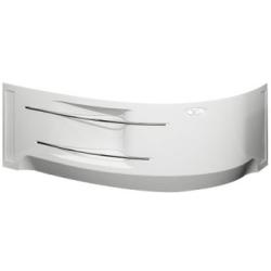 Панель фронтальная РАДОМИР к ванне Ирма 160х105 с креплением 160х58 см, с полотенцедержателем, акриловая, белая, (экран для ванны) асимметричная, фронтальная панель, левая