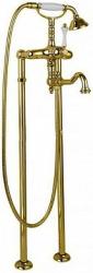 Смеситель для ванны/душа Cezares Margot, напольный, однорычажный, поворотный, длина 295 мм, керамический, латунь, цвет золото 24 карат