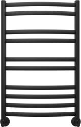 Полотенцесушитель Aquatek Лугано водяной П10 500х800 мм черный муар, нержавеющая сталь, лесенка, подключение нижнее