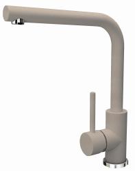 Смеситель для кухни Florentina Дельта, однорычажный, поворотный, керамический, с высоким Г-образным изливом, высота излива 27,5 см, латунь, цвет бежевый