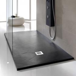 Душевой поддон RGW Stone Tray ST-G, 90х160х3 см, прямоугольный, из искусственного камня, низкий, цвет: графит, с антискользящим рельефным покрытием, без бортика