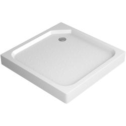Душевой поддон NIAGARA Nova 100х100 см, квадратный (с сифоном с системой clik-clack) акриловый, низкий, белый, антискользящий, с бортиком