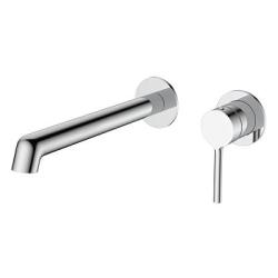 Смеситель для раковины/умывальника Raglo R20.11 встраиваемый/настенный, однорычажный, неповоротный, латунь, длина излива 215 мм, керамический, цвет хром