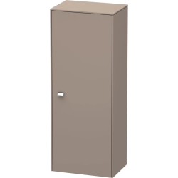 Пенал Duravit Brioso R, 52x36x133 см, подвесной, (правый), с дверцей, с полкой, со стеклянными полками, цвет: базальт/хром, в ванную комнату