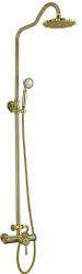 Душевая система ZorG A, высота 1282 мм, цвет бронза, комплект: однорычажный смеситель/тропический душ (с верхней лейкой)/стойка/лейка/шланг, наружного монтажа