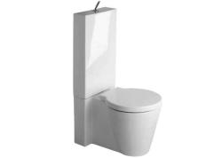 Унитаз Duravit Starck 1  41,5х64х38,5 см, напольный, комбинированный, цвет белый, санфарфор, круглый, универсальный выпуск, бачок поверх унитаза, безободковый, без сиденья, для туалета/ванной комнаты